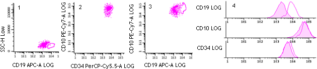 B-blast cells in a TransFix treated & untreated CSF sample